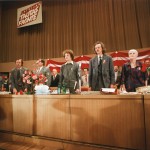 Foto no Latvijas Tautas frontes dibināšanas kongresa Politiskās izglītības namā 1988. gada 8. un 9. oktobrī. Fotogrāfs Leons Balodis