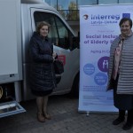 Rēzeknes novada Sociālā dienesta vadītāja Silvija Strankale (no labās) un Daugavpils novada Sociālā dienesta vadītāja Anna Jegorova ir gandarītas par projekta rezultātiem.