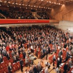 Foto no Latvijas Tautas frontes dibināšanas kongresa Politiskās izglītības namā 1988. gada 8. un 9. oktobrī. Fotogrāfs L.Balodis