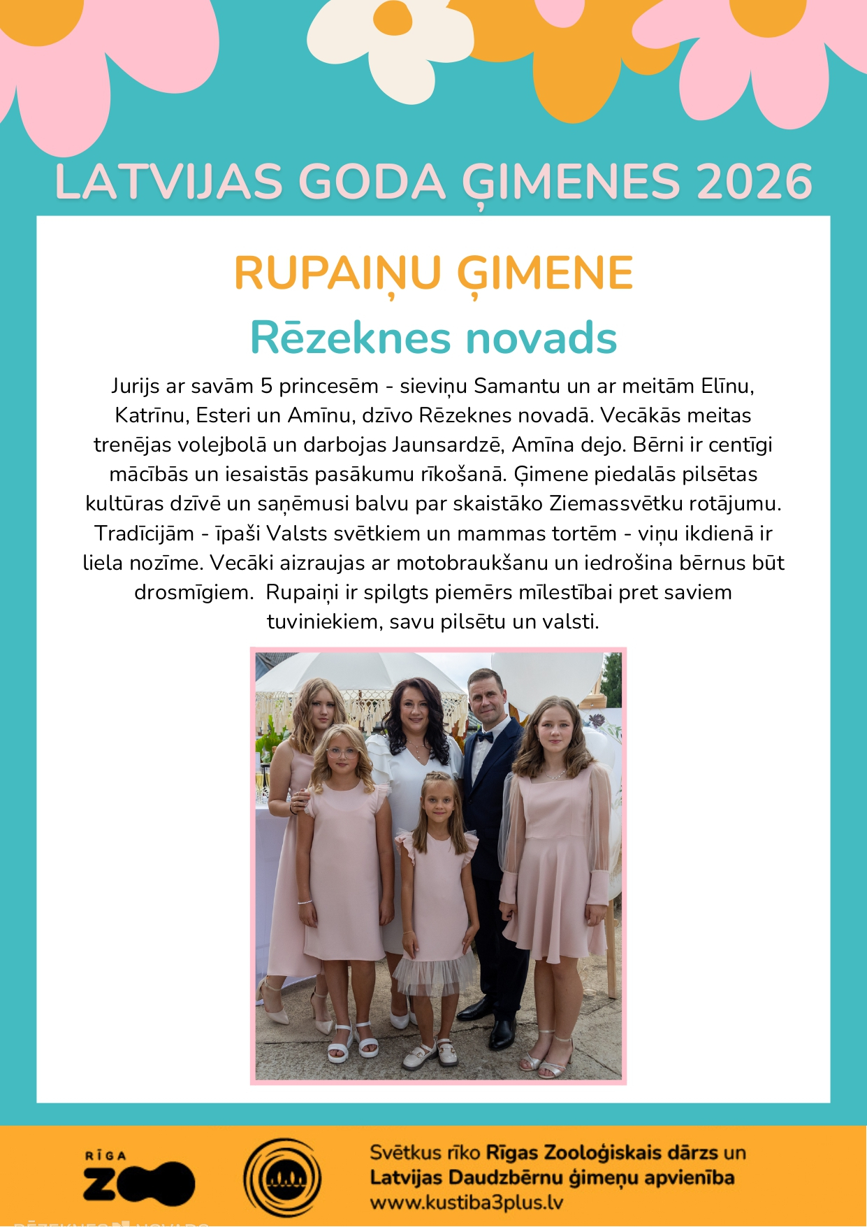 Divas Rēzeknes novada kuplās ģimenes saņem valsts atzinību